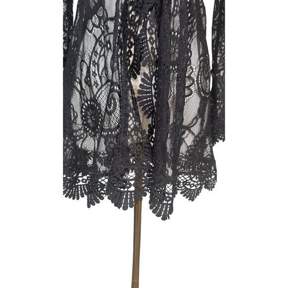 NEW Boho Gypsy XL Beach Goddess Swim Cover Up Black - Picture 9 of 13